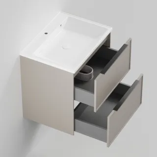 Тумба под раковину La Fenice Simpla FNC-01-SIM-C-80-2 бежевая матовая 80 см